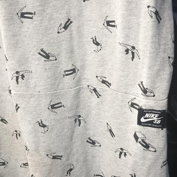 Nike SB - Gray Allover Print Dri-Fit Polo - Skateboard Shirt - Size XL - Picture 7 of 8